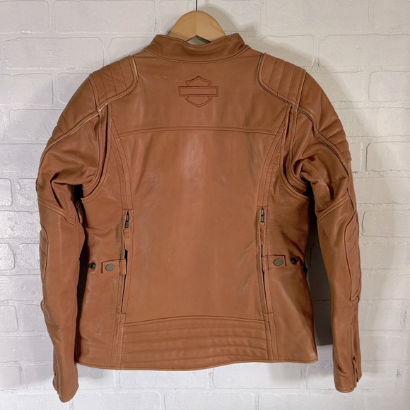 Harley Davidson Pursuit Triple Vent System 100% Leather Jacket Size Small NWT - Picture 10 of 17